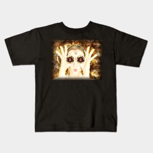 Steam Punk Woman Kids T-Shirt